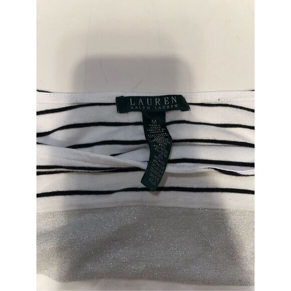 Ralph Lauren Black and White Striped Long Sleeve Tees - Picture 7 of 8